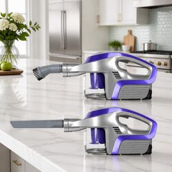 Stick Vacuum Cleaner Bagless Cordless 150W Handheld Lightweight Purple Grey