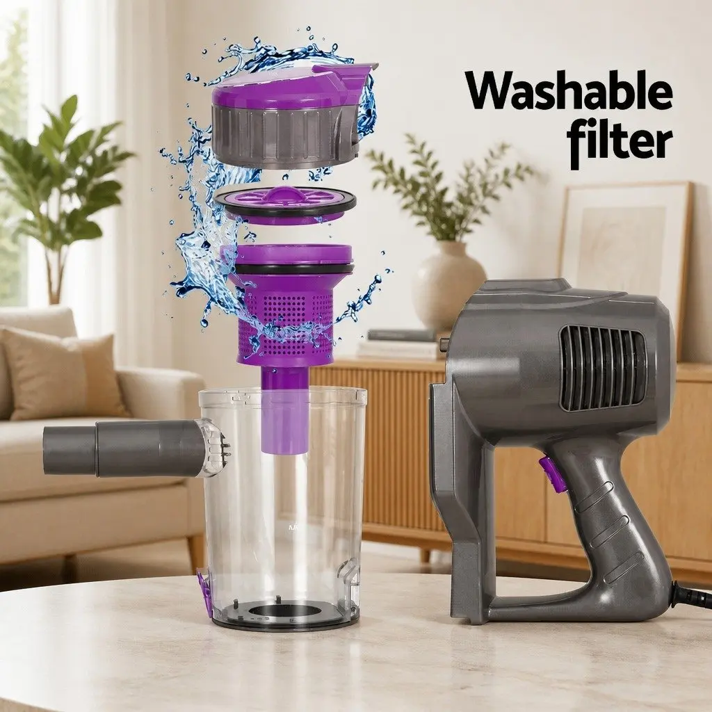 Stick Vacuum Cleaner Corded 500W Purple Handheld Converter