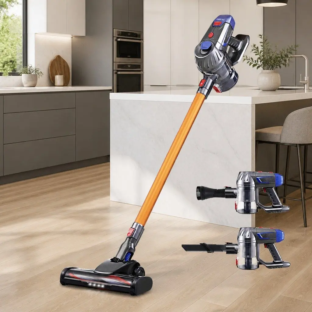 Handheld Cordless Vacuum Cleaner Lightweight Adjustable Suction 150W Bagless Gold