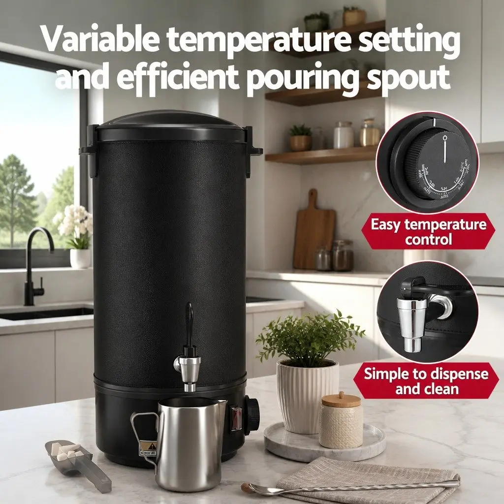Electric Wax Melter 10L Stainless Steel Black