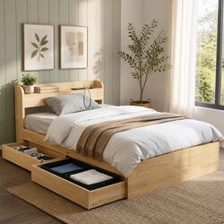 King Single Bed Frame: Practical Storage and USB Convenience