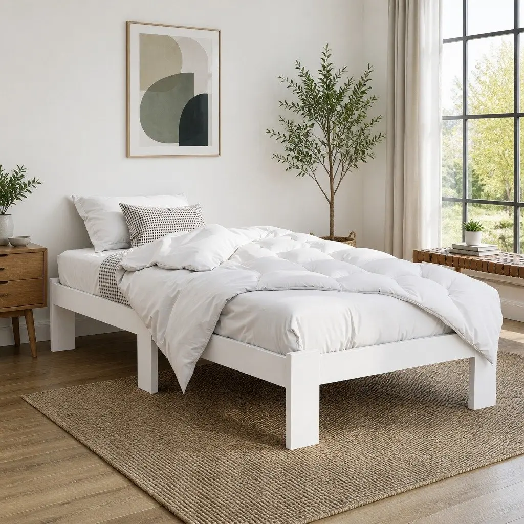 White Pine Bed Frame for Any Bedroom
