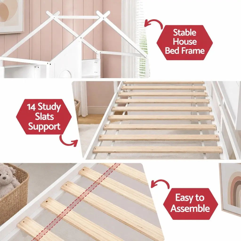 House Bed Frame for Playful Spaces