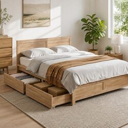 Functional Queen Size Bed Frame for Real Homes