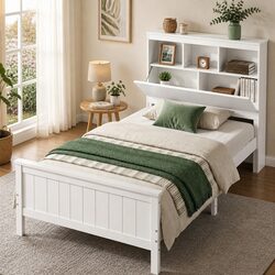 Practical Wooden Bed Frame Ideal for Any Space