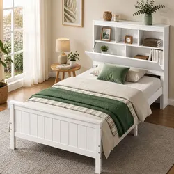 Practical Wooden Bed Frame Ideal for Any Space
