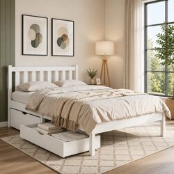 Practical King Single Bed Frame with Drawers for Any Room