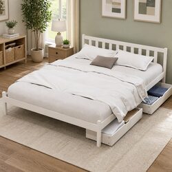 Versatile Queen Bed Frame with 2 Drawers for Every Home