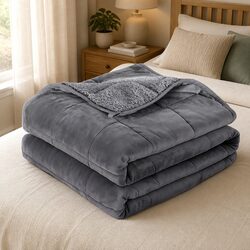 Practical 4.5kg Grey Weighted Blanket for Every Room