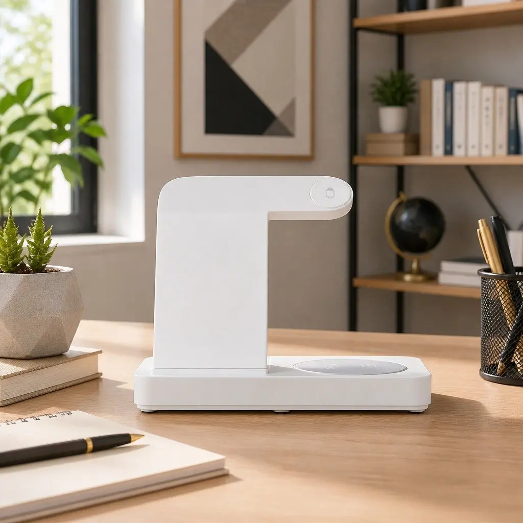 4-in-1 Wireless Charger Dock Fast Charging Station for Phone Watch Earbuds White