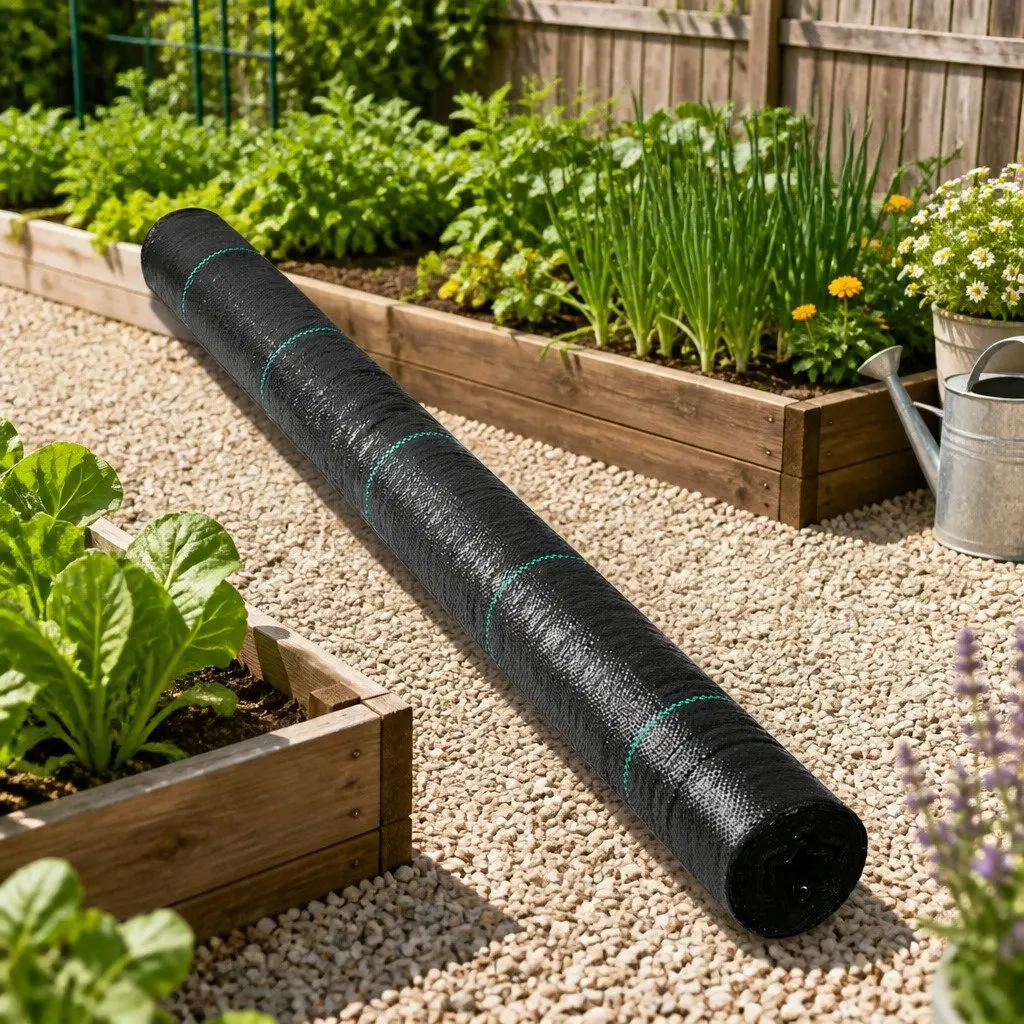 Weed Control Mat Black 0.915m x 100m UV Resistant Porous Surface for Garden Landscape