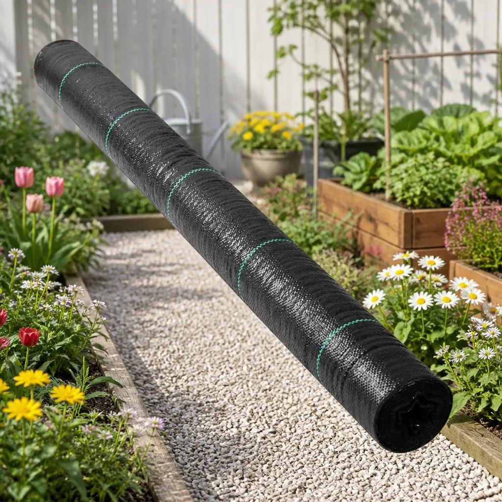 Weed Control Mat Woven Fabric 1.83m x 30m Black Garden Weedmat