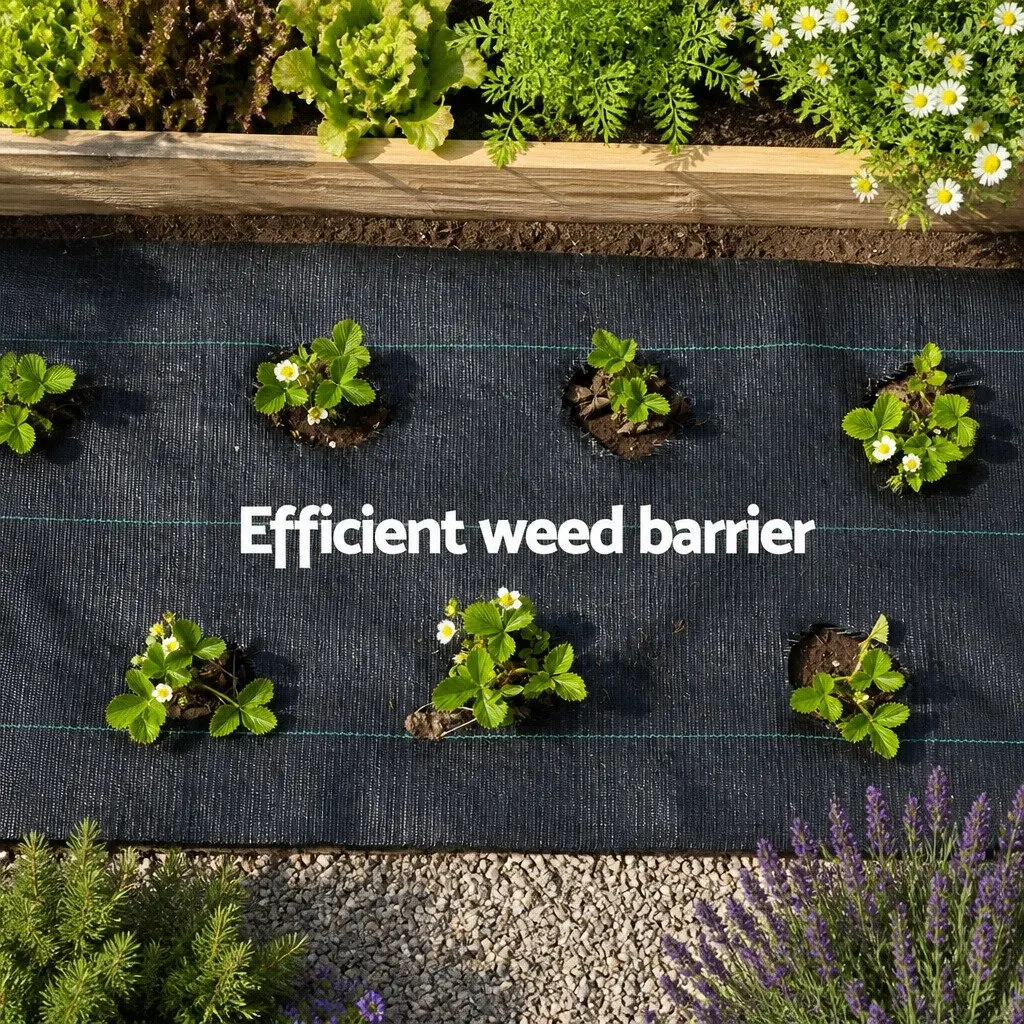 Weed Control Mat Woven Fabric 1.83m x 30m Black Garden Weedmat