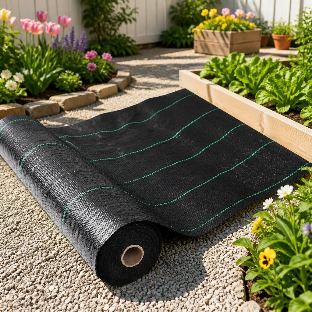 Weed Control Mat Woven Fabric 1.83m x 30m Black Garden Weedmat