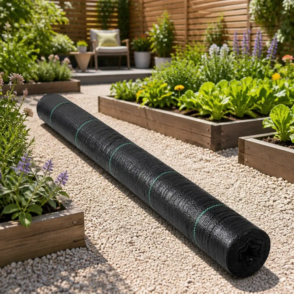 Weed Control Mat Black Woven Fabric 1.83m x 50m UV Resistant Porous Garden Pathways Landscaping