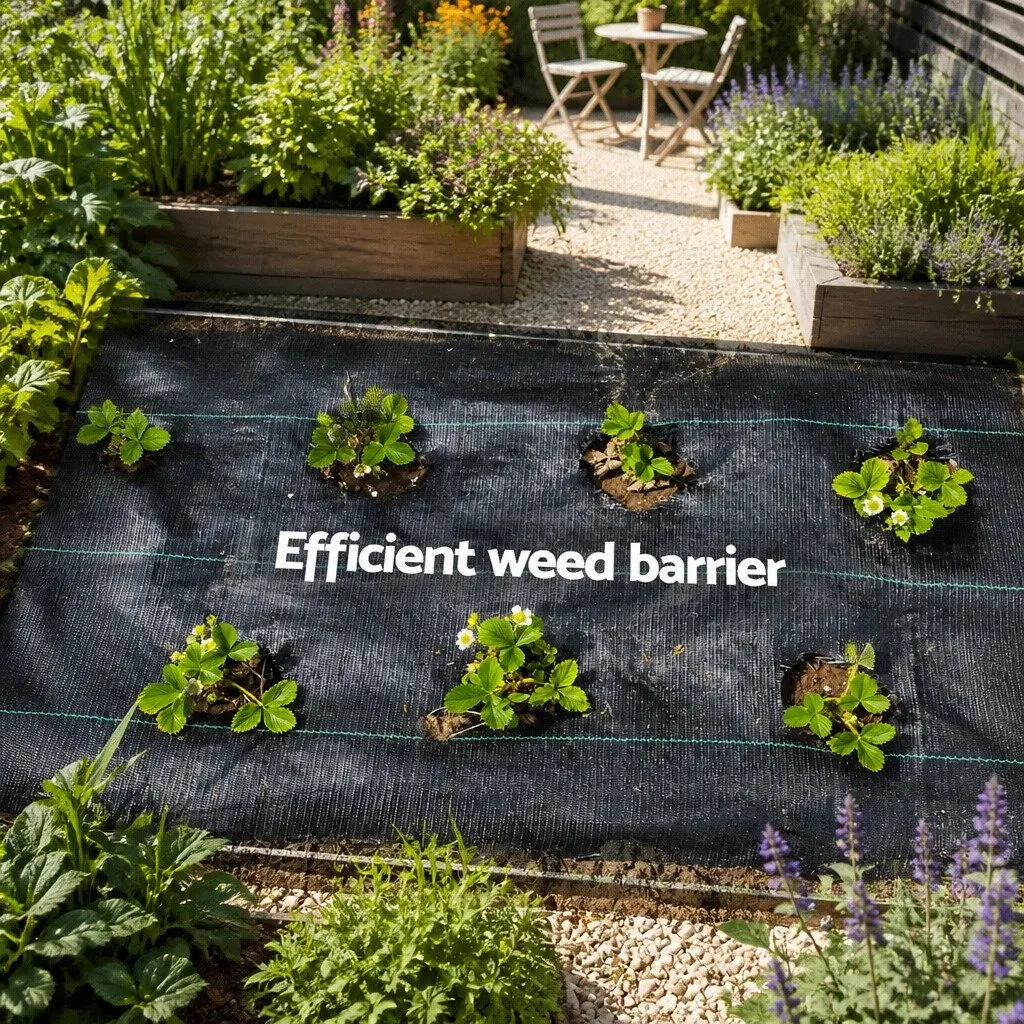 Weed Control Mat Black Woven Fabric 1.83m x 50m UV Resistant Porous Garden Pathways Landscaping
