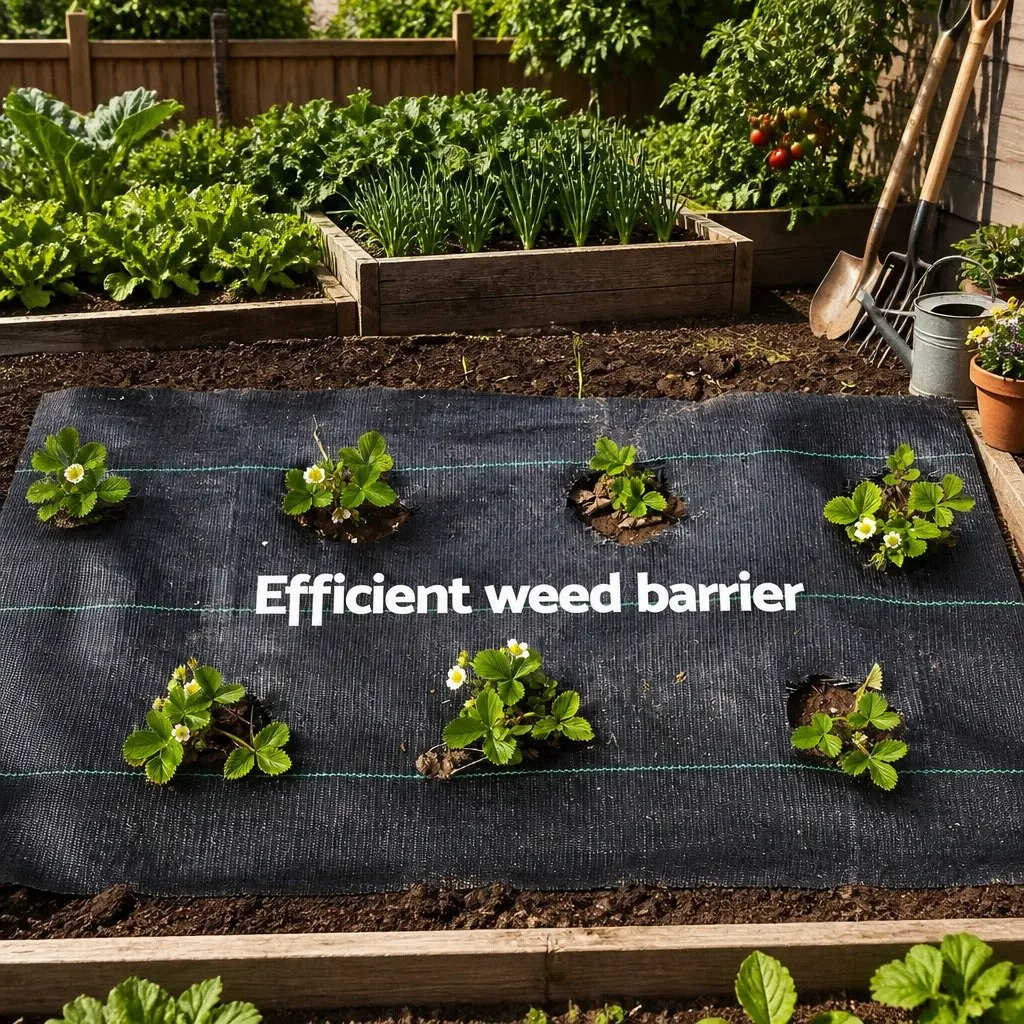 Weed Control Mat Woven PE Fabric 3.66m x 50m Black UV Resistant