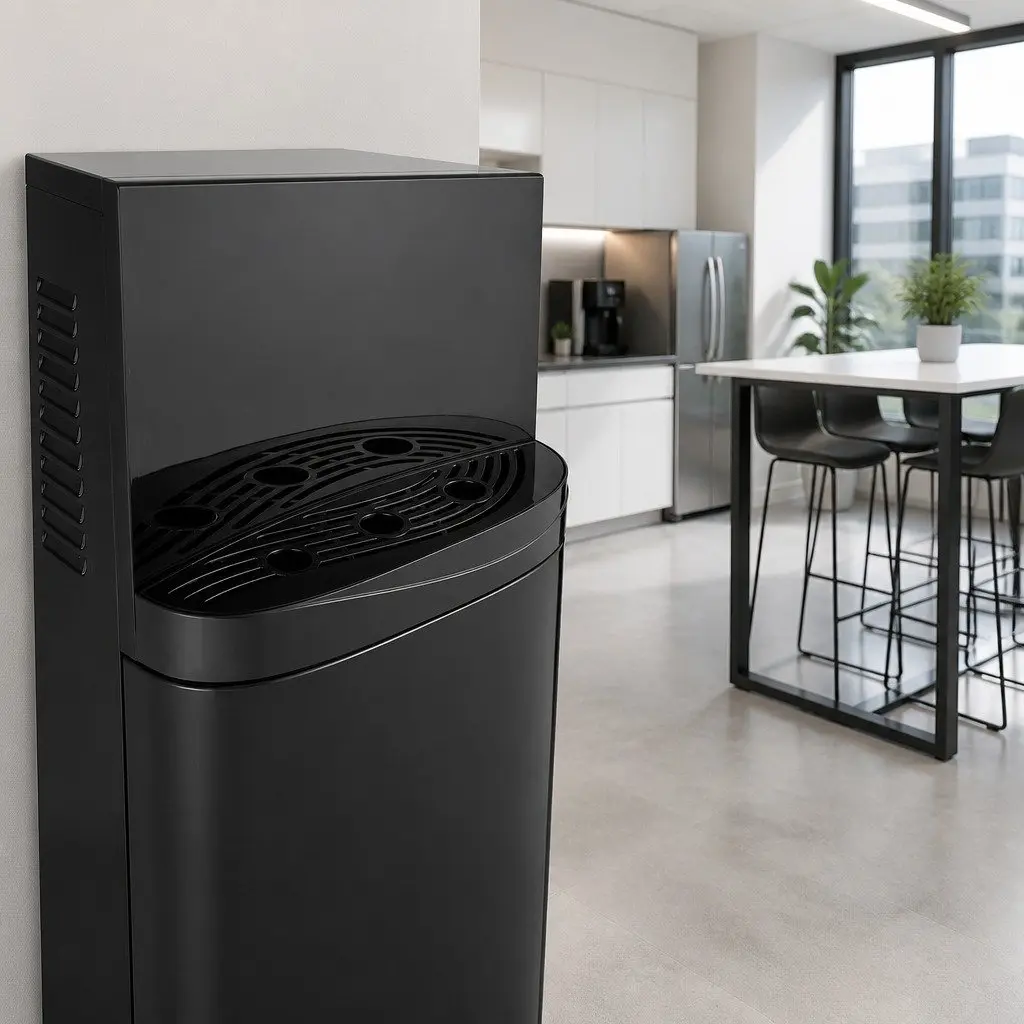 Water Dispenser Bottom Load Black Electronic Hot Cold Warm Water Cooler with Three Taps