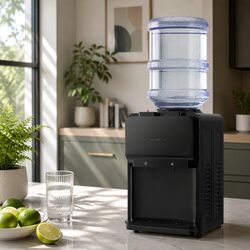 Water Cooler Dispenser Bench Top Black Hot Cold Dual Tap Desktop Kitchen