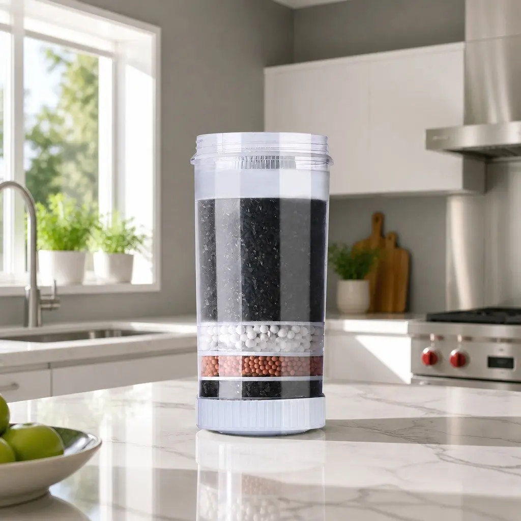 7 Stage Filtration System Water Filter for White Kitchen Purifiers and Countertop Dispensers 8cm x 18.5cm Food Grade Plastic