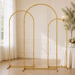 Practical 3-Piece Metal Arch Stand for All Occasions