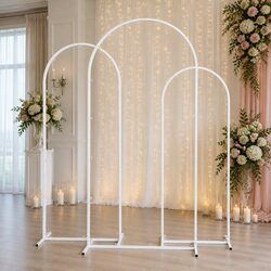 Practical 3-Piece White Wedding Arch Set for Events