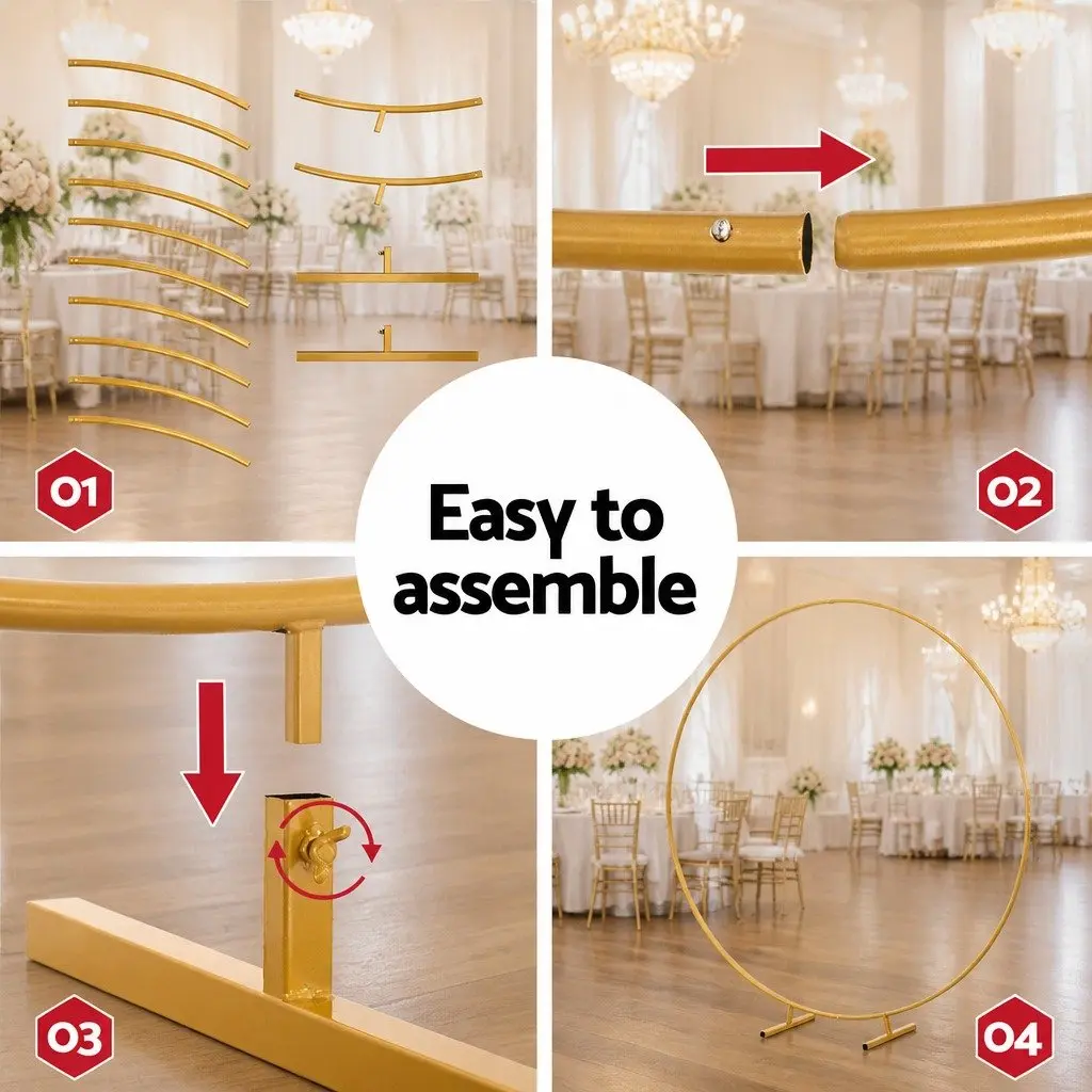 Backdrop Stand Metal Frame 2M Gold