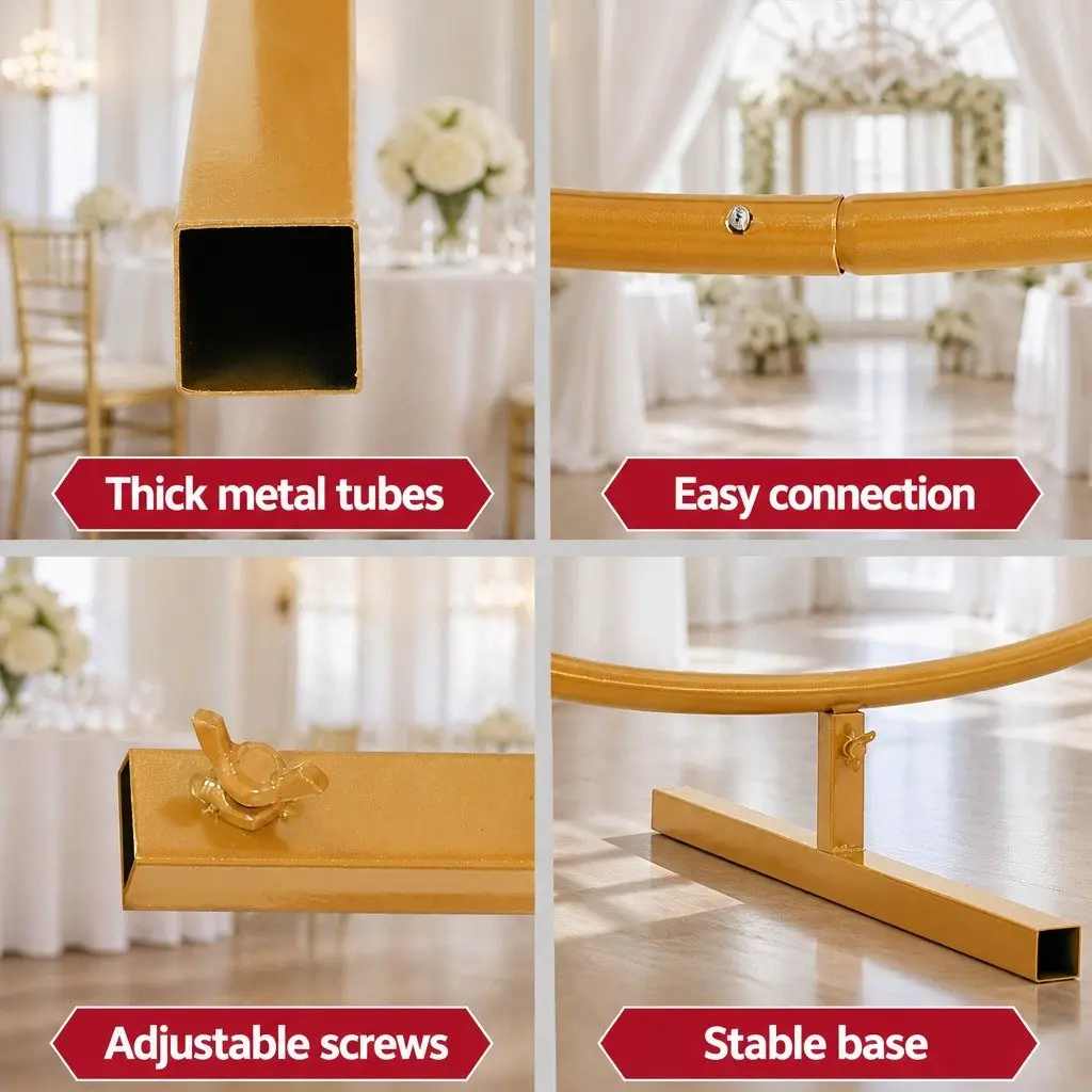 Backdrop Stand Metal Frame 2M Gold