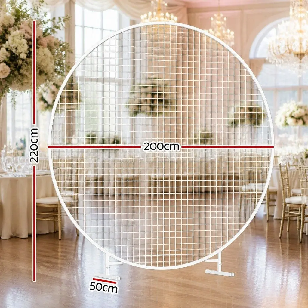 Backdrop Stand Metal Frame 2M Gold White