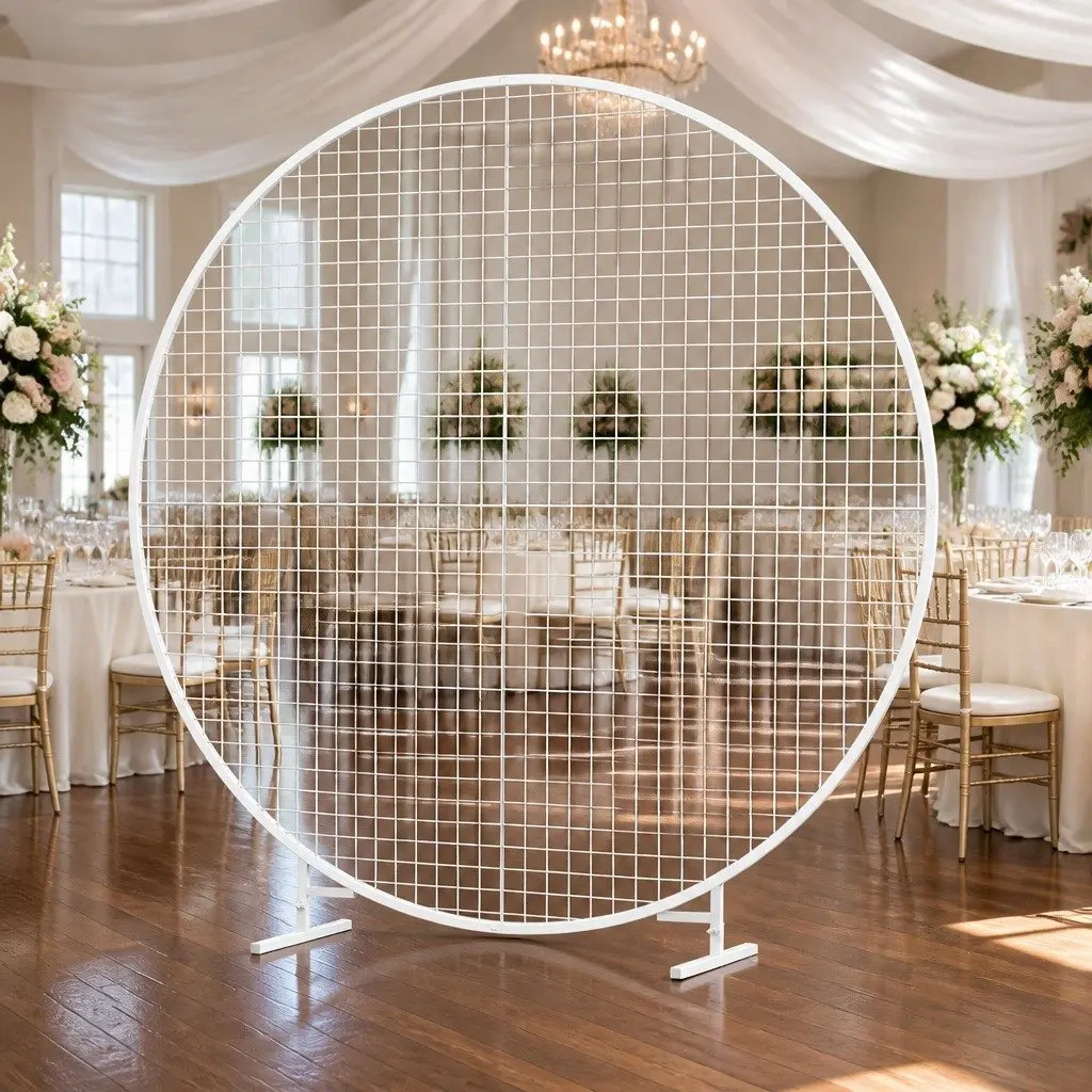 Backdrop Stand Metal Frame 2M Gold White