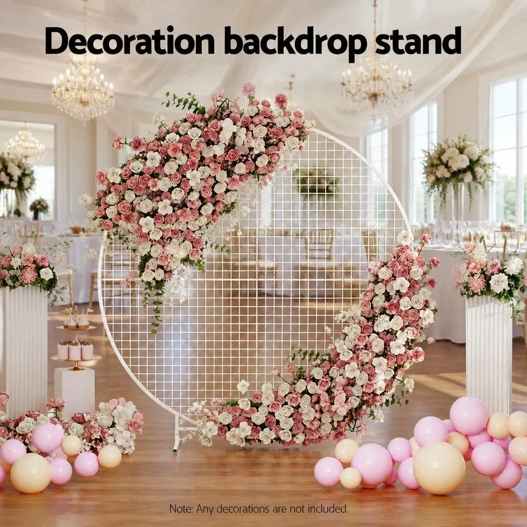 Backdrop Stand Metal Frame 2M Gold White
