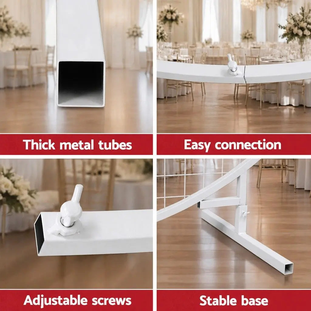 Backdrop Stand Metal Frame 2M Gold White