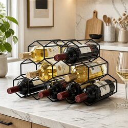 Versatile Wine Rack for Any Home Setting – 12 Bottles
