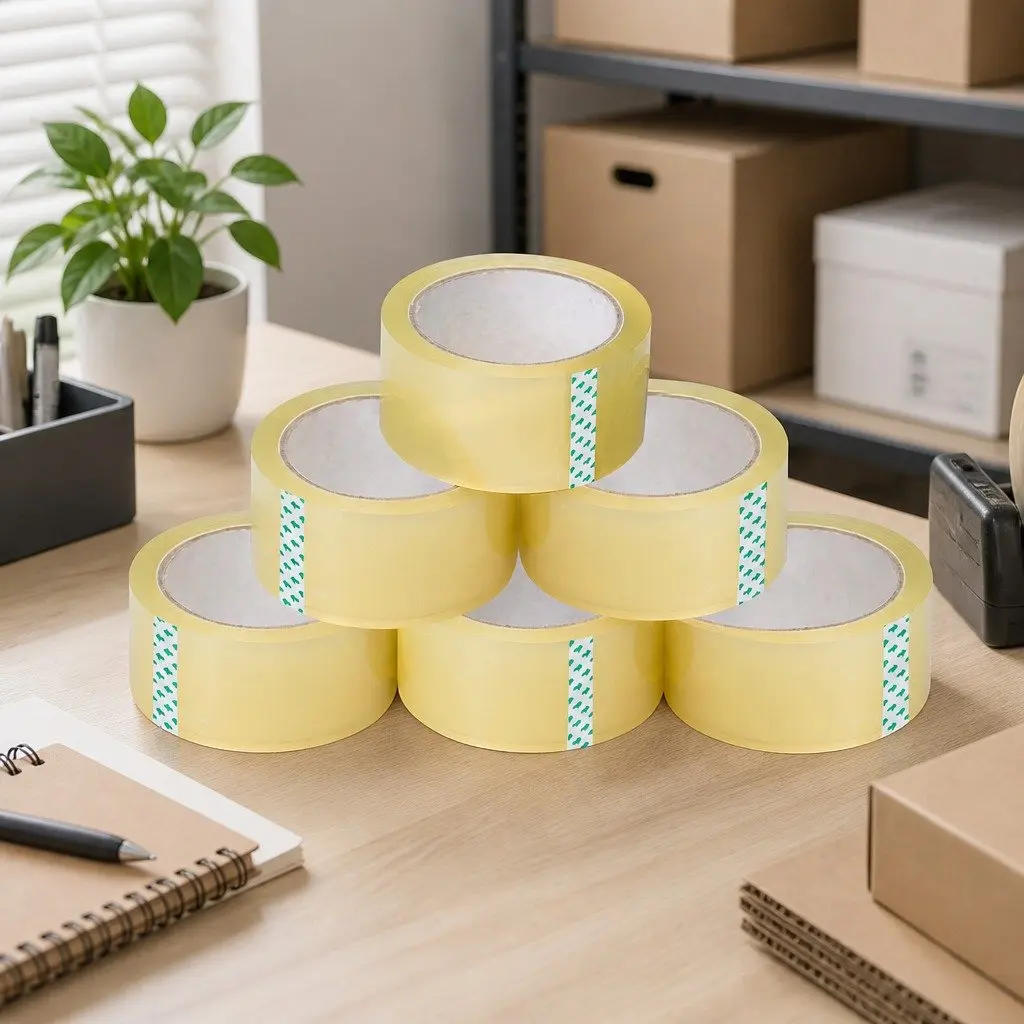 Packing Tape Clear Adhesive Heavy Duty 45mm x 75m Transparent 6 Rolls