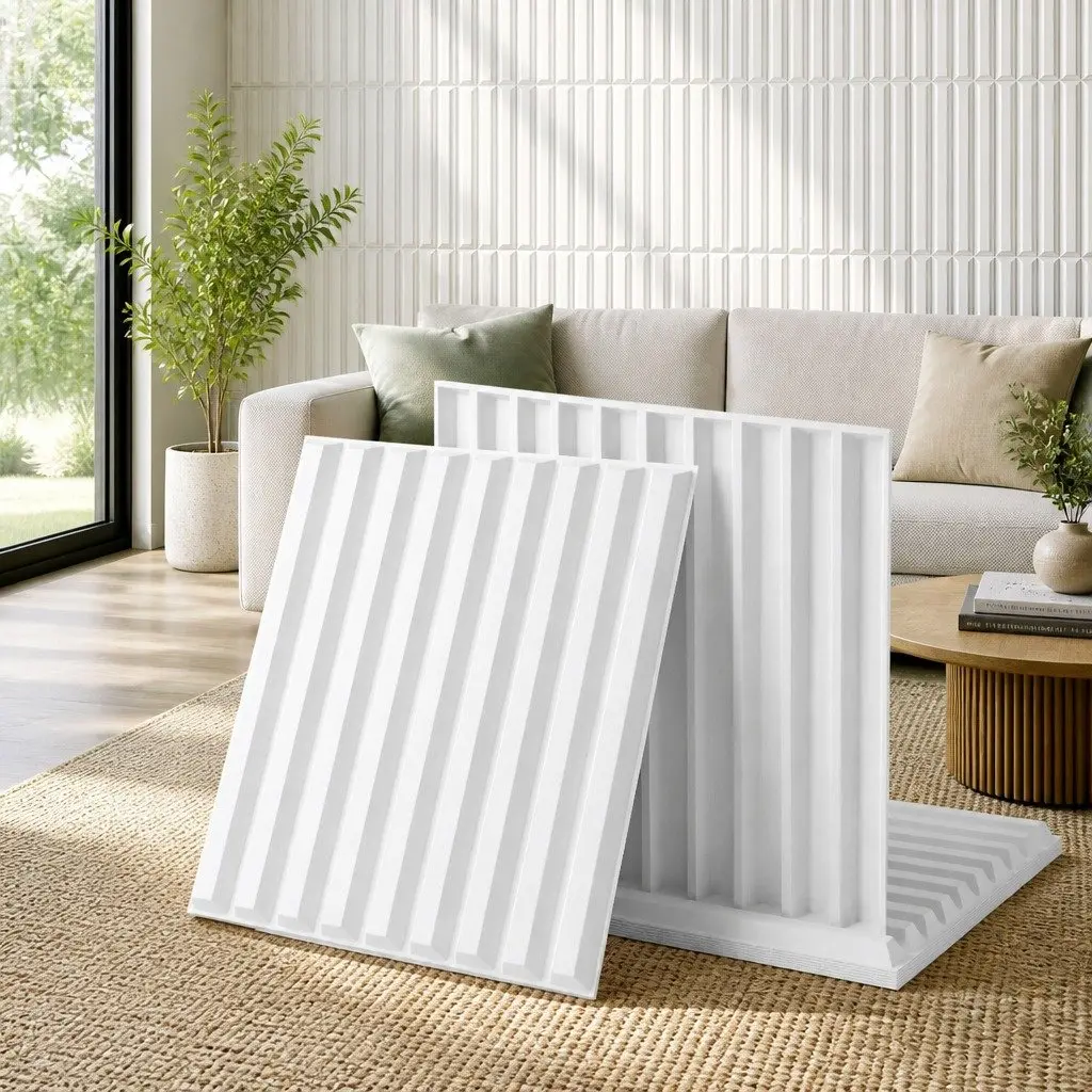 3D Vertical Wall Panels for Living & Media Spaces
