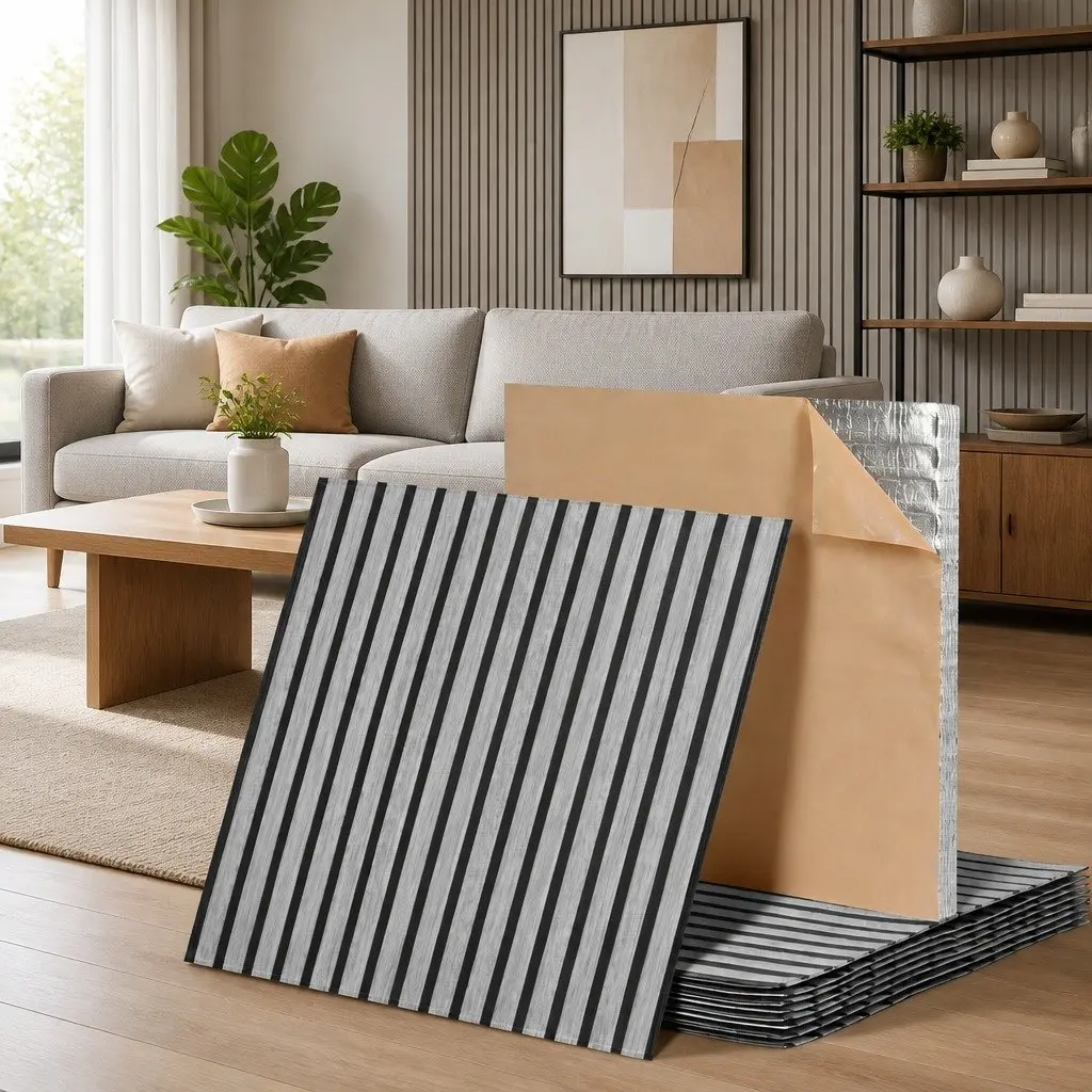 Peel and Stick Wall Panels 68x68cm Grey 10 Pack