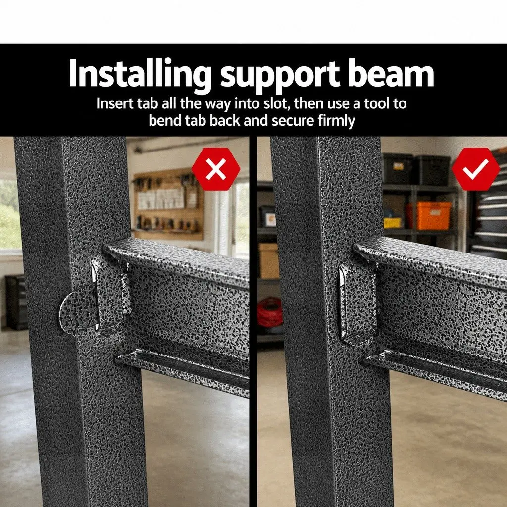 Storage Rack Adjustable Boltless Charcoal Steel 1.5M for Garage Warehouse Workshop Organising Tools and Equipment