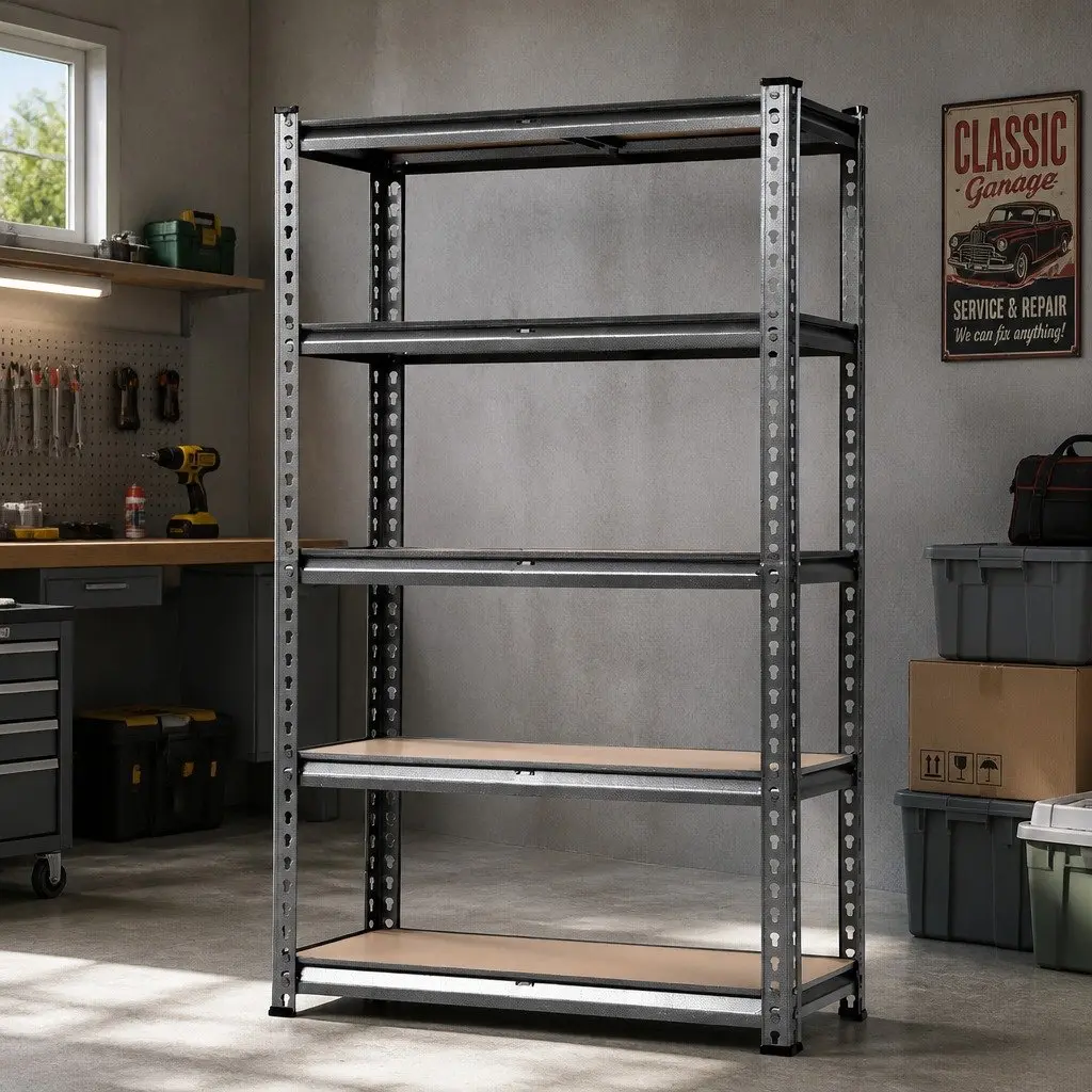 1.8M Garage Shelving Unit Warehouse Rack Pallet Racking Storage Shelf Charcoal