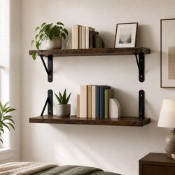 2Pcs Floating Shelves: Practical Storage for Any Room