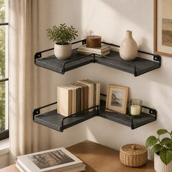 Versatile Corner Shelves for Any Room Use