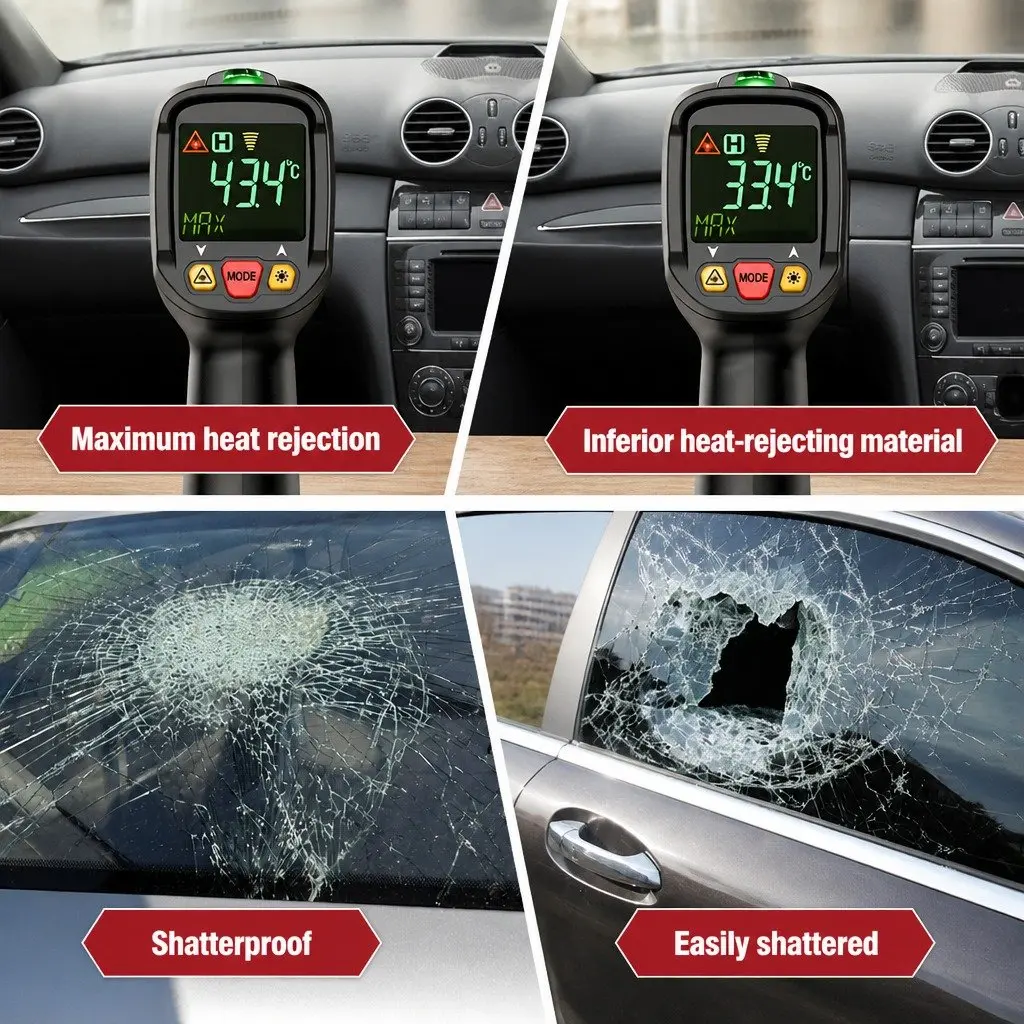 Window Tint Film 5 VLT Black 100cm x 30m Roll Auto Home DIY Application Tools Kit