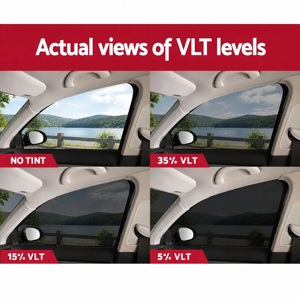 Window Tint Film 152cm x 30m Black 15 Percent VLT Automotive Glass Heat and UV Protection