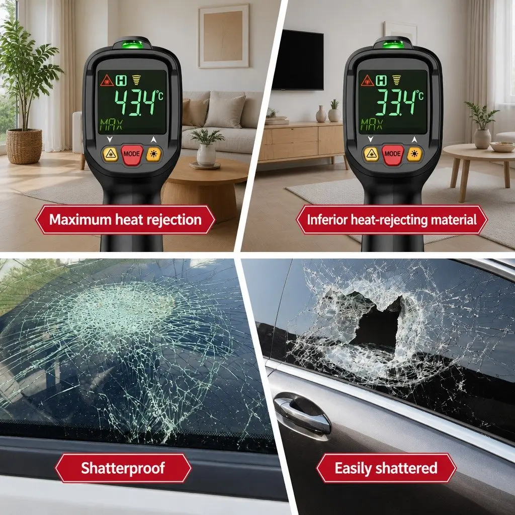 Window Tint Film 152cm x 30m Black 15 Percent VLT Automotive Glass Heat and UV Protection
