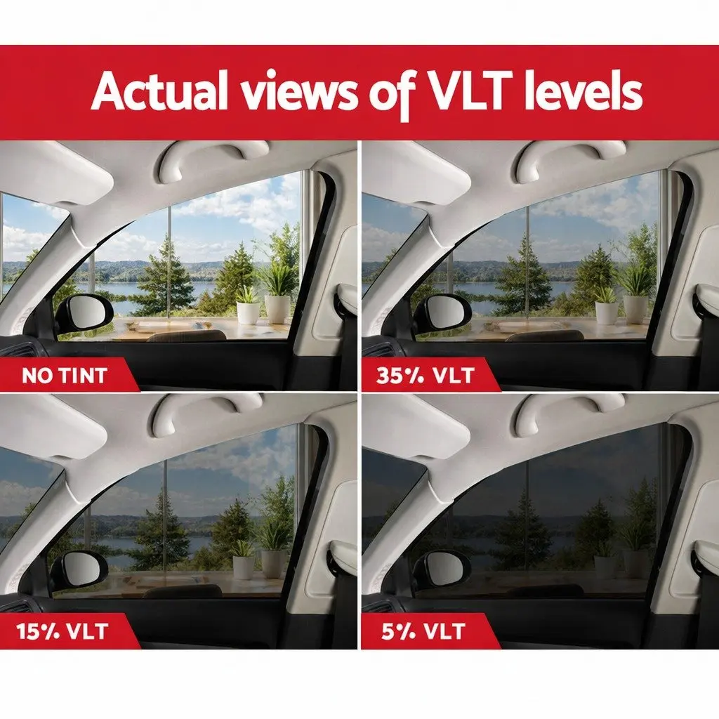 Window Tint Film 76cm x 7m Black 5 Percent VLT Automotive Home Kit with Installation Tools