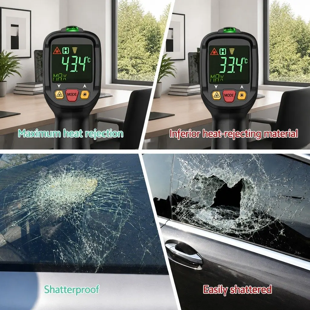 Window Tint Film 76cm x 7m Black 5 Percent VLT Automotive Home Kit with Installation Tools