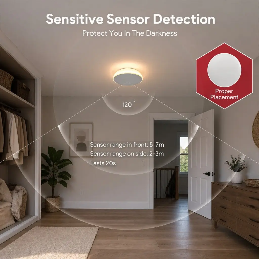 Motion Sensor Night Light USB-C Rechargeable Compact White