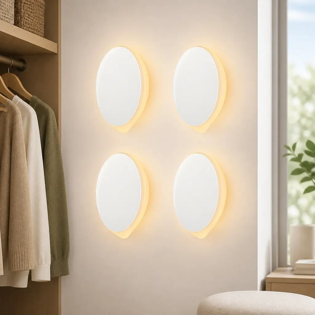 Motion Sensor Night Light USB-C Rechargeable White 4 Pack