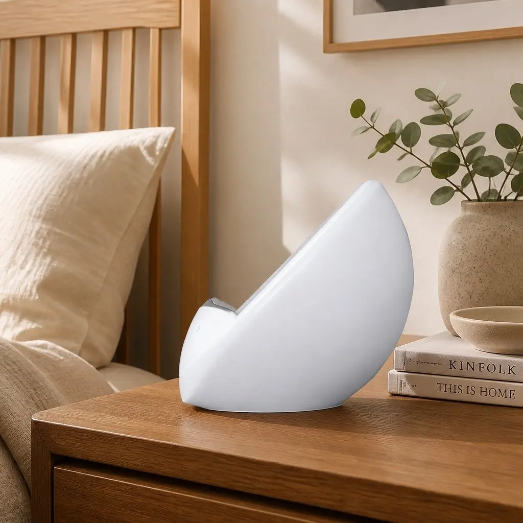Table Lamp LED Dimmable Wireless Charger Phone Holder Touch Control White 15 x 15 x 8.5 cm