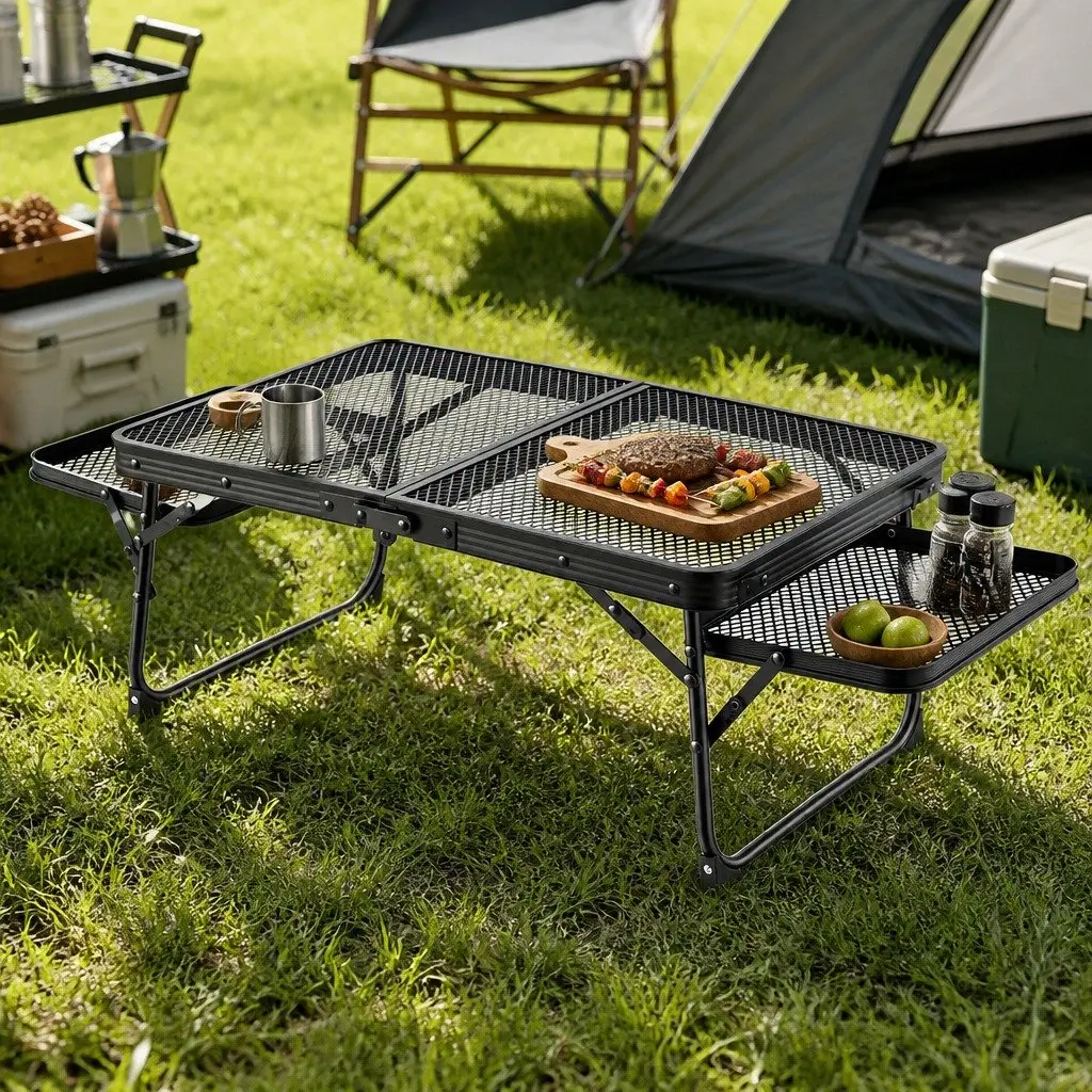 Camping Table Folding Outdoor Portable Mesh Cooking Desktop Lightweight