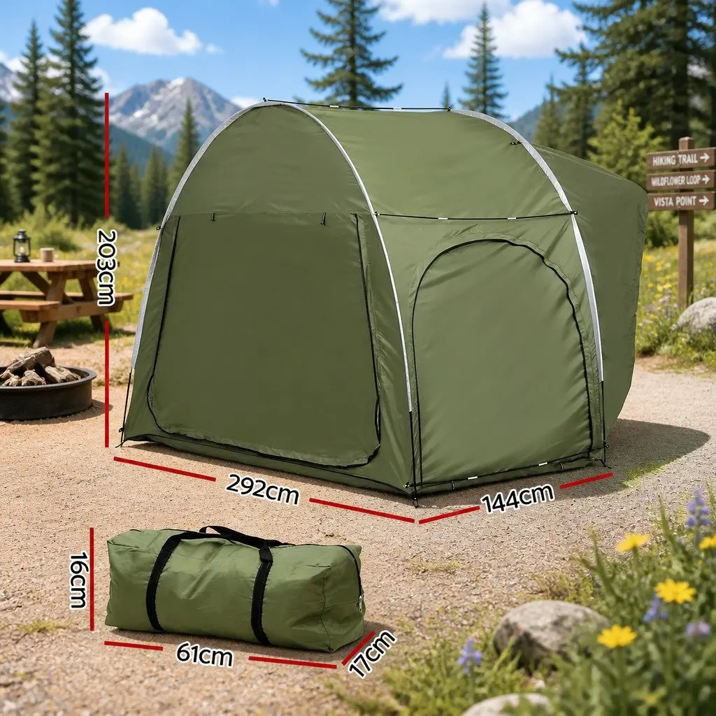 Car Camping Tent Rear Hatchback SUV Canopy Portable Family Outdoor Green Shelter
